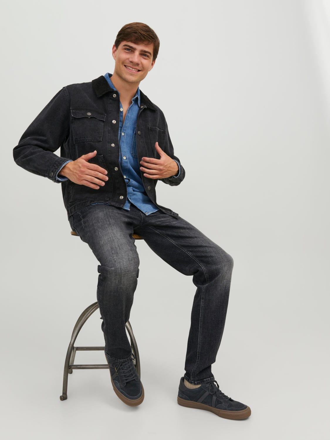 Vaquero estrecho negro - JJIMIKE JJORIGINAL JOS 711 NOOS